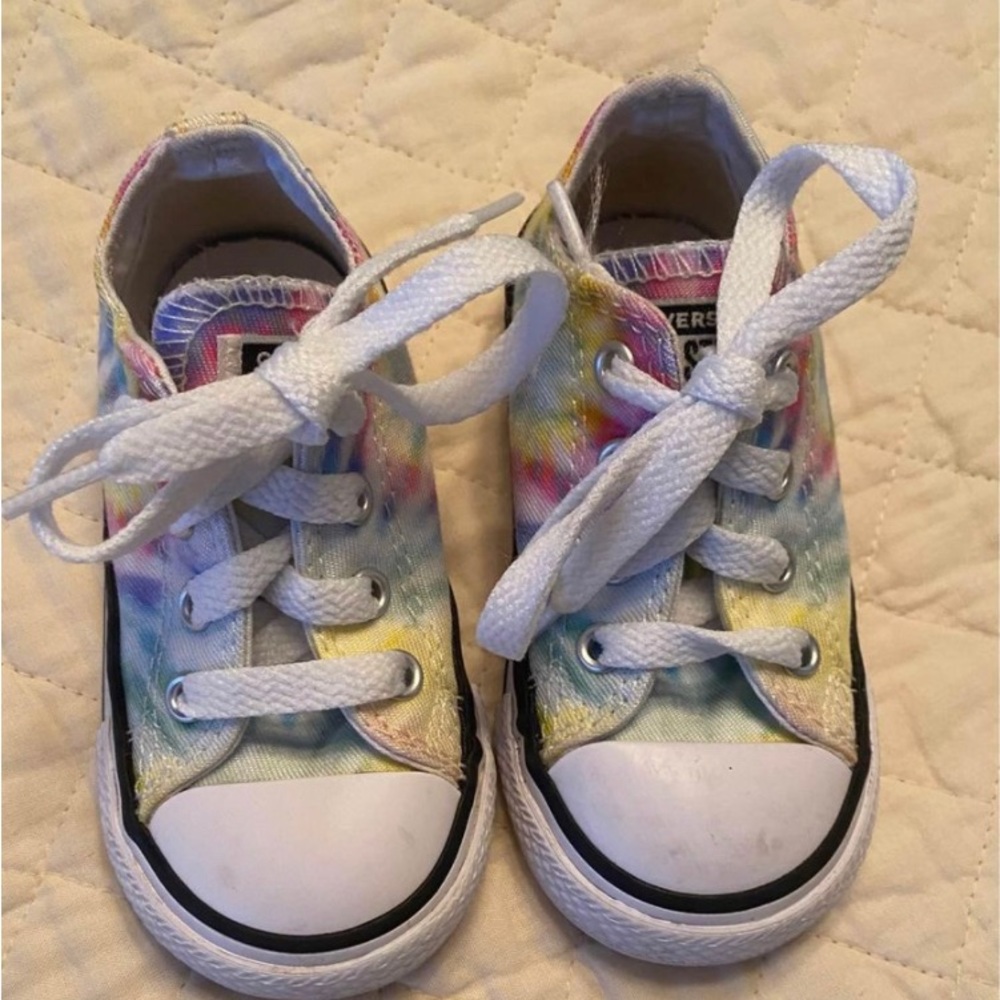 Converse Chuck Taylor All Star Low Top Toddler Tie Dye Pastel Shoe Sneaker SZ 6